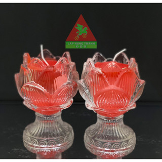 Nến Sáp Bơ Hoa Sen (Đế Cao)