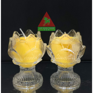 Nến Sáp Bơ Hoa Sen (Đế Cao)