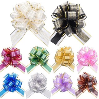 Set 10 nơ rút trang trí đám cưới, gói quà bản 3cm,5cm
