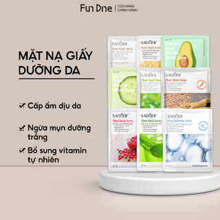 Mặt nạ giấy sadoer FUNDINE tinh chất vitamin tự nhiên mặt nạ dưỡng ẩm cấp nước, giúp da săn chắc giảm thâm mụn