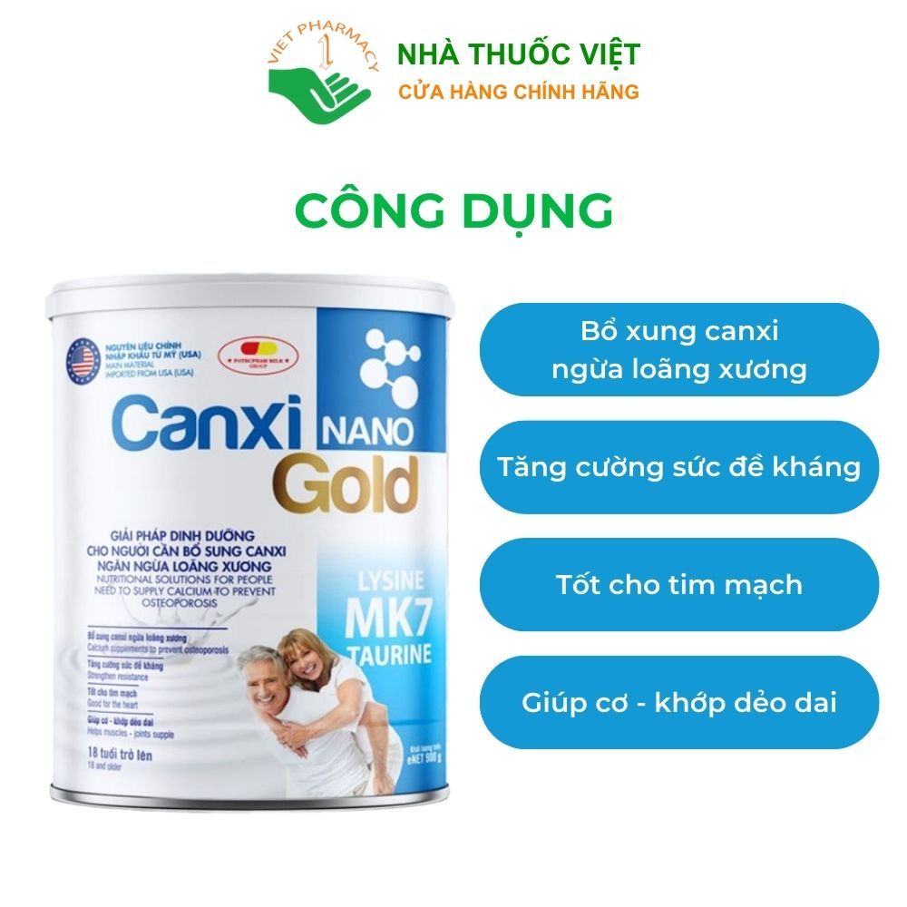 Sữa Canxi Cho Người già - Canxi Nano Gold 900g