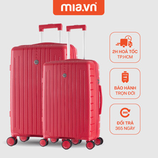 [COMBO SIÊU HỜI] Combo 2 Vali Kéo Mia.vn Du Lịch Pisani TARUS 100% Nhựa PP CHỐNG VA ĐẬP TỐT Size 20/24 icnh