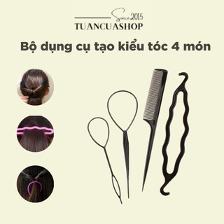 Bộ dụng cụ tạo kiểu tóc 4 món đa năng tuancuashop