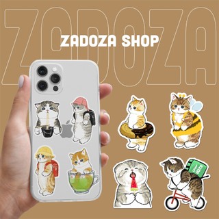 Sticker mèo đáng yêu chống thấm nước dán mũ bảo hiểm guitar ukulele điện thoại laptop chủ đề cute kitten