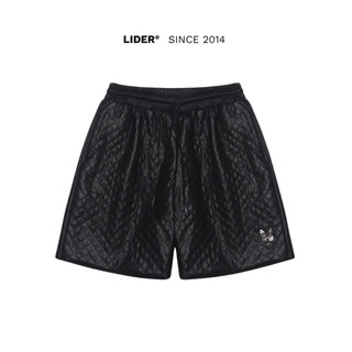 Quần ngắn da unisex lider hot meow quilted shorts