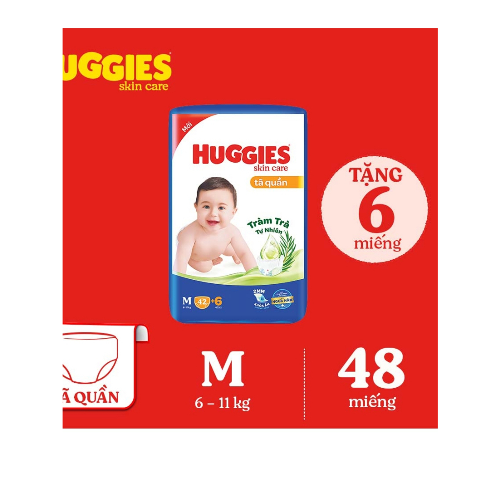 Tã, Bỉm Quần Huggies Skin care size M48/L44/XL38