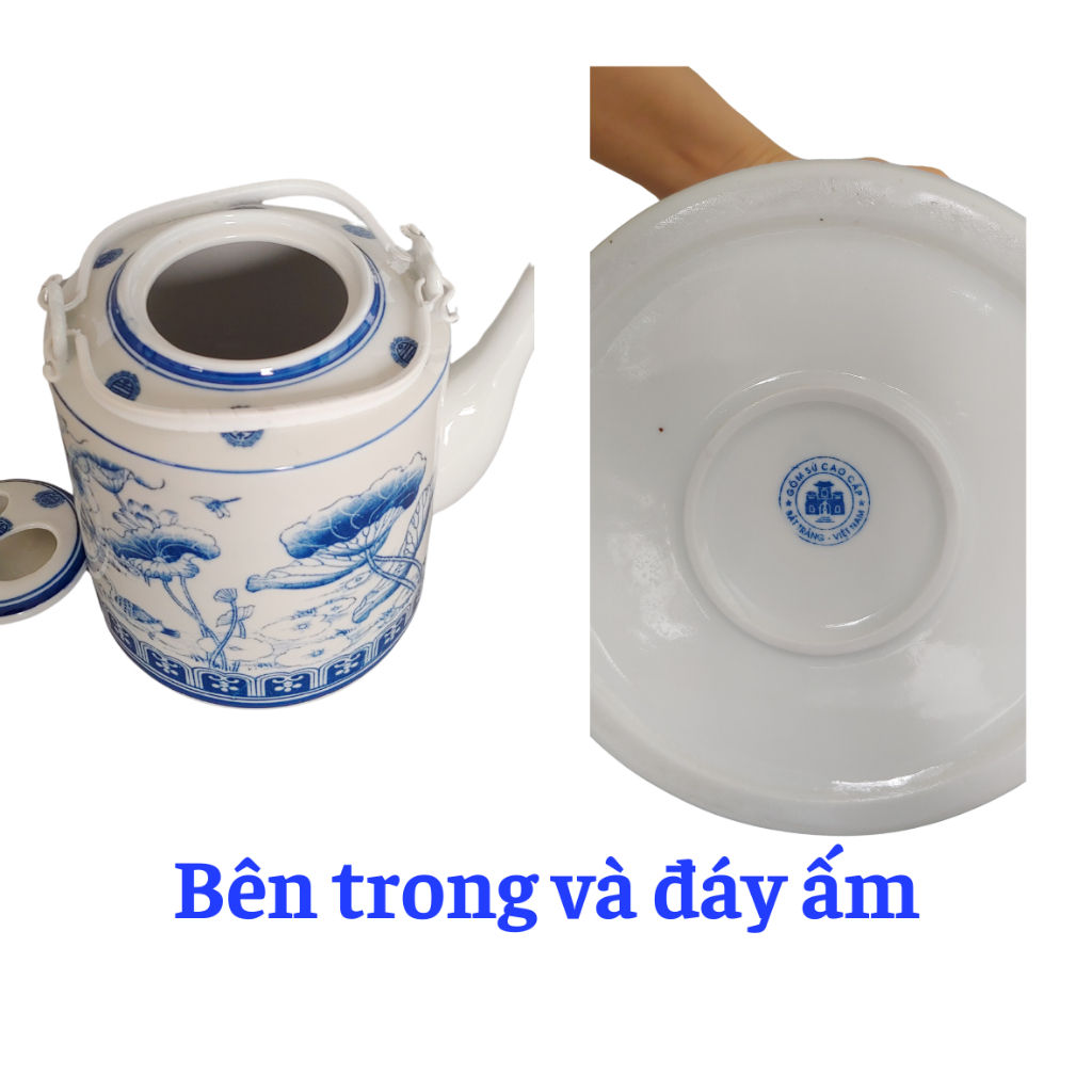 Ấm tích Bát Tràng,ấm tích ủ chè xanh, dành tích, tích trà 3l, ấm trà 3l,ấm hãm trà xanh, bình trà bằng sứ, ấm sứ