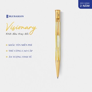 Bút ký cao cấp blusaigon visionary - bút bi ngọc trai vàng bắc úc - mạ vàng