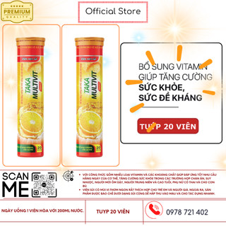 Taka Multivit, hỗ trợ tăng cường sức khỏe, bổ sung vitamin - tuýp 20 viên
