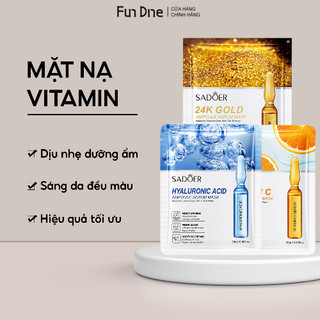 Mặt nạ giấy sadoer FUNDINE dưỡng ẩm trắng da cấp ẩm giảm thâm ngừa mụn trắng sáng da