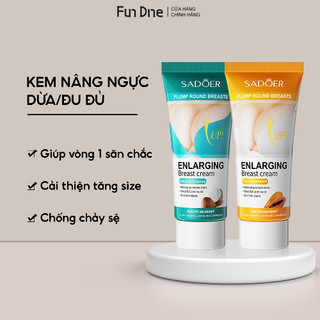 Kem nở ngực sadoer FUNDINE tinh chất dừa đu đủ giúp nở ngực nâng ngực đầy đặn săn chắc vòng một