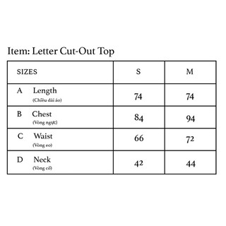 Áo Ren Kem HeartBurn (Letter Cut-Out Top)