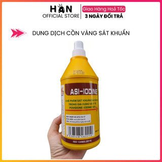 Dung dịch cồn vàng sát khuẩn | cồn povidone lodine 10% chai 100ml 500ml