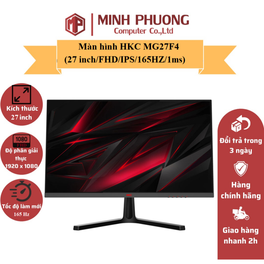 Màn Hình Phẳng Gaming HKC MG27F4 Fast IPS 165Hz 27inch - Hàng chính hãng - Bảo hành 24 tháng