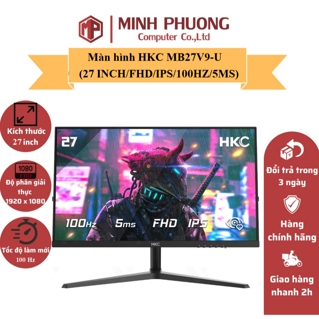 Màn hình Máy Tính HKC MB27V9-U (27 INCH/FHD/IPS/75HZ/8MS/250 NITS/HDMI+VGA) - Hàng chính hãng