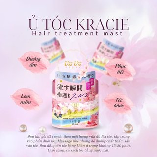 Ủ Tóc cho mái tóc mềm mượt óng ả Ichikami premium Kracie 200g Hương Hoa Anh Đào