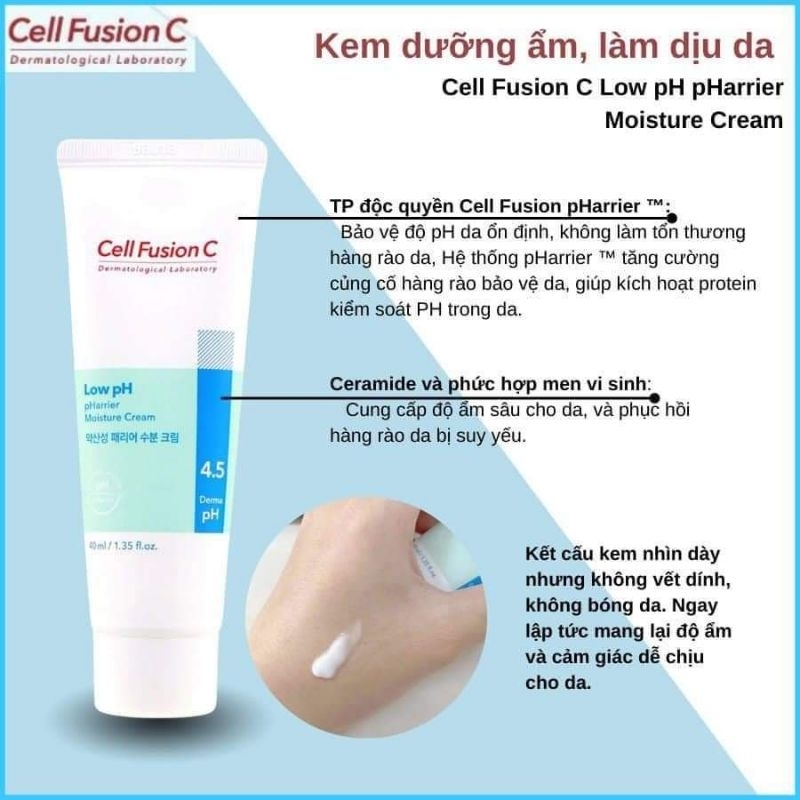 Kem dưỡng ẩm Cell Fusion C Low pH pHarrier Moisture Cream 40ml