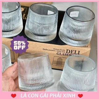 Cốc thủy tinh đế xoay mẫu mới sang trọng đẳng cấp, ly uống rươu, cocktail, trà, tinh xảo cao cấp
