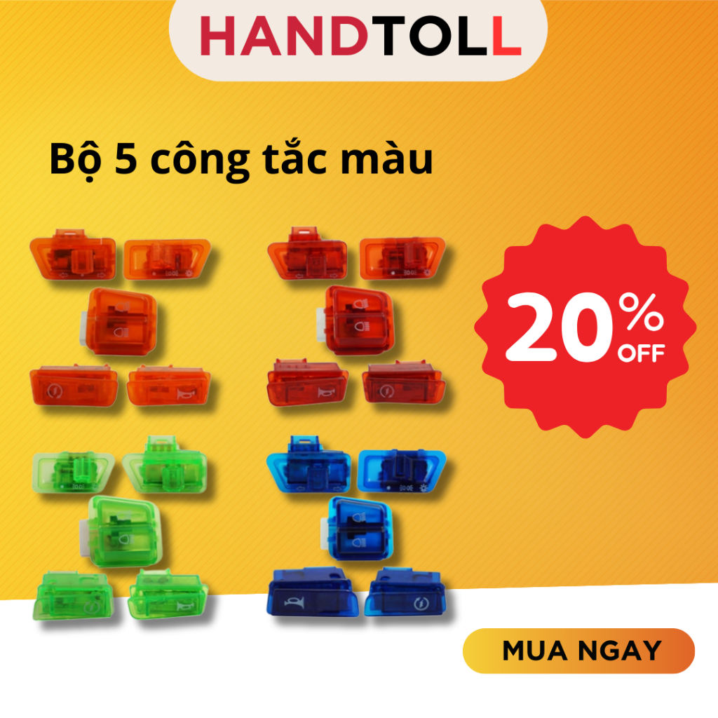 Bộ Công Tắc Màu HANDTOOL Trong Suốt Cho Lead 110wave 110, rsx 110, blade, vision 2021, lead 2021