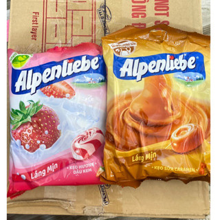 Kẹo cứng Alpenliebe Vị Sữa Caramen& Dâu
