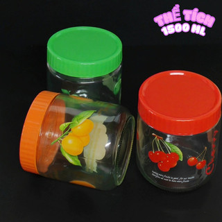 Hũ Keo Bông Thủy Tinh 1500ml,Hũ Gia Vị Thủy Tinh 1.5 Lít,Hũ Thuỷ Tinh
