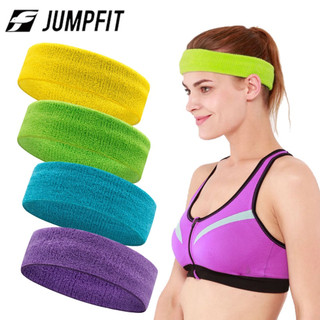 Băng đô thể thao JUMPFIT thấm hút mồ hôi, chất cotton dành cho chạy bộ, tập yoga, tập gym