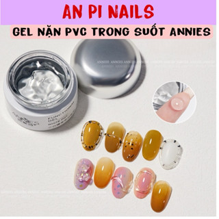 Gel nặn PVC không dính tay màu trắng, màu trong suốt Annies, gel định hình hũ to 20g, An Pi Nails