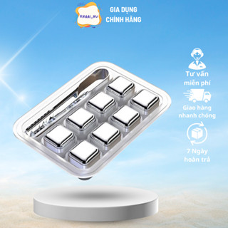 Đá Lạnh Vĩnh Cửu - Đá Inox Không Tan Trong Nước Làm Lạnh Đồ Uống Sử Dụng Được Nâu Dài  ( didooglt )