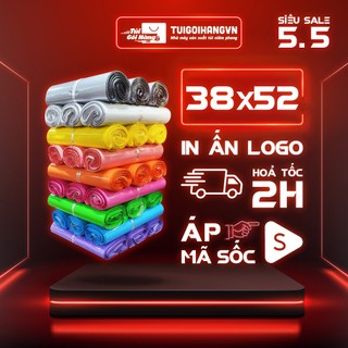 Túi gói hàng ship cod 38x52 TUIGOIHANG cuộn 100 túi có keo niêm phong chống bóc