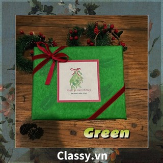 Nhãn dán hộp sticker Classy giấy C bóng họa tiết vintage  dùng để trang trí, niêm phong chủ đề Christmas kích thước