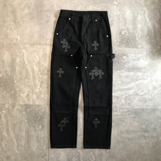 Quần jeans Double Knee chữ thập B753 Buivintage, vải denim dày dặn đứng phom