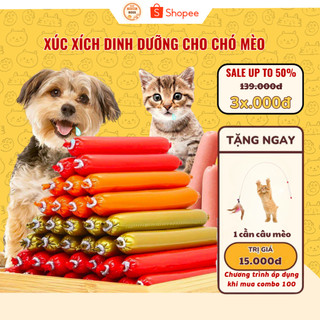 Cây xúc xích cho chó mèo, xúc xích cho thú cưng thơm ngon bổ dưỡng 15g