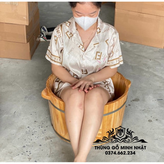 Chậu gỗ ngâm mông⚡TẶNG THẢO DƯỢC⚡️Chậu gỗ ngâm mông cỡ lớn