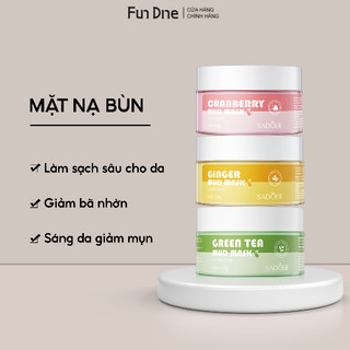 Mặt nạ bùn sadoer FUNDINE trà xanh, gừng, việt quất mặt nạ se khít lỗ chân lông giảm mụn dưỡng ẩm da đều màu