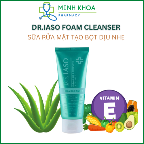Sữa rửa mặt tạo bọt Dr IASO Foam Cleanser 100ml chính hãng Iaso D32