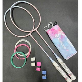 Khung Vợt Cầu Lông Kumpoo Sakura, Kumpoo Hoa Đào 4U, 5U Chính Hãng Cao Cấp (Không Căng Cước, Tặng 1 Cuốn Cán, Bao Nhung)