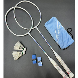 Vợt Cầu Lông Kumpoo K520s Trắng hồng Chính hãng Cao Cấp ( Tặng cước, quấn cán, bao nhung)