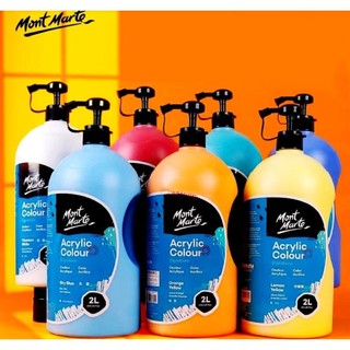 Màu Acrylic Mont Marte Chai 2 Lít Có Vòi - Nhiều Màu