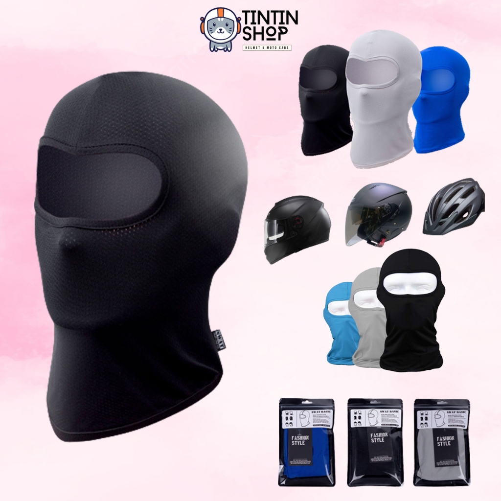 Khăn Trùm Ninja Basic Vải Thun Lỗ Kim Co Giãn 4 Chiều (2 Mẫu)
