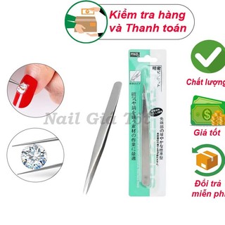 Nhíp gắp đá nail nhíp gắp đá đầu thẳng cao cấp