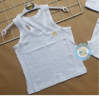(5-23kg) Áo ba lỗ trắng thêu hình chất cotton mềm, thấm hút mồ hôi cho bé - MIATOP (katydang)
