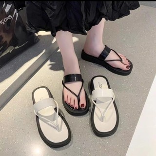 Dép Nữ Đế Cao Bánh Mỳ 3P Xỏ Ngón 2 Quai Thời Trang đi biển