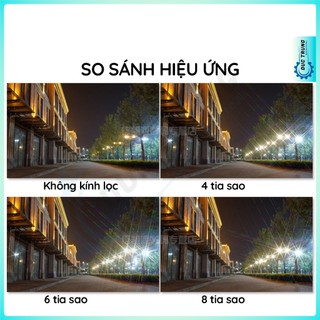 Star Filter lens 52mm - Bộ kính lọc sao 6x 8x 12x cho lens, Điện thoại tạo hiệu ứng ánh sao Lấp Lánh - CB901
