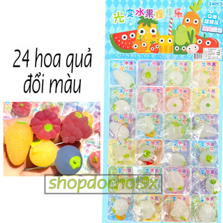 Vỉ 24 mochi trái cây quả đổi màu khi gặp ánh nắng , quả đổi màu