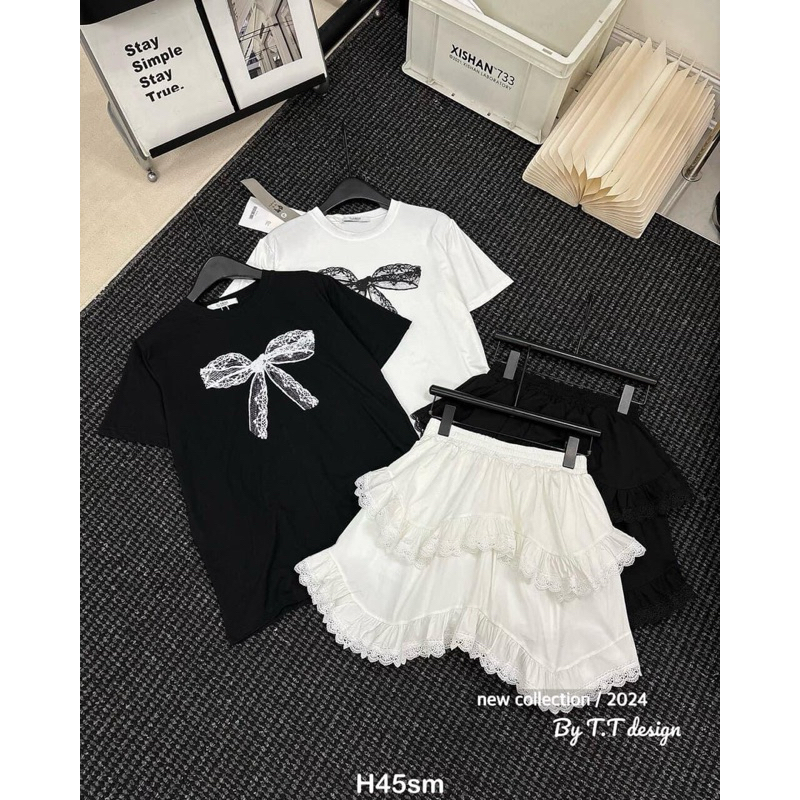 Set áo thun+ chân váy xoè