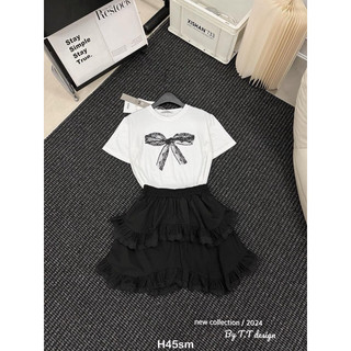 Set áo thun+ chân váy xoè