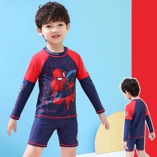 Đồ bơi bé trai dài tay siêu nhân kèm mũ 10-35kg