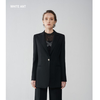 Áo khoác blazer một cúc dáng ôm cổ ve nữ white ant 180500005