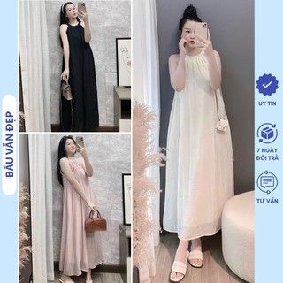 Váy yếm đi biển dáng suông dài maxi chất mềm mát v840 chất voan lụa 2 lớp mềm đẹp - váy mùa hè sang chảnh