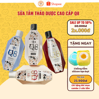 Sữa tắm thảo dược cao cấp cho chó mèo q8 chai 200ml - diệt ve, khử mùi chống ngứa cho thú cưng